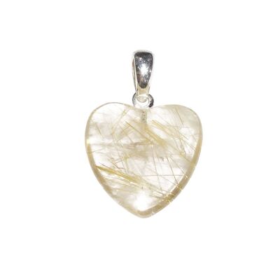 Pendentif Quartz rutile - Petit Coeur