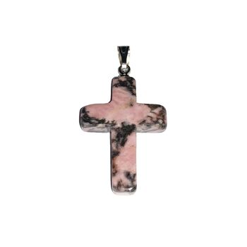 Pendentif Rhodonite - Croix 1