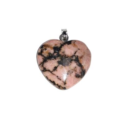 Rhodonite pendant - Small heart