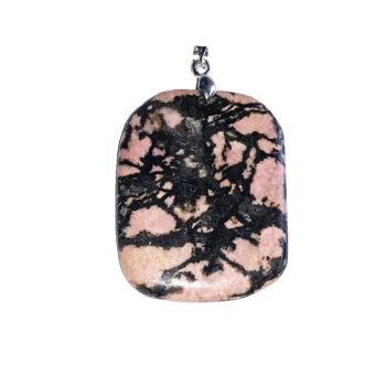 Pendentif Rhodonite - Pierre plate 1