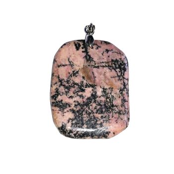 Pendentif Rhodonite - Pierre plate 2