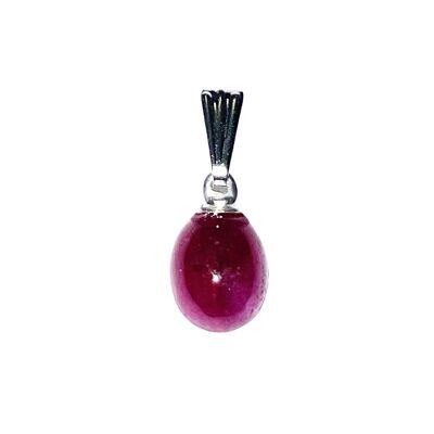 Ruby pendant - Flat stone