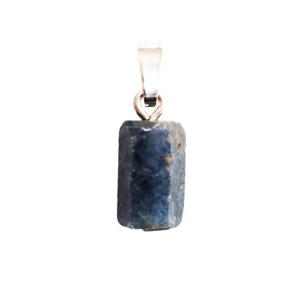 Blue Sapphire Pendant - Raw Stone