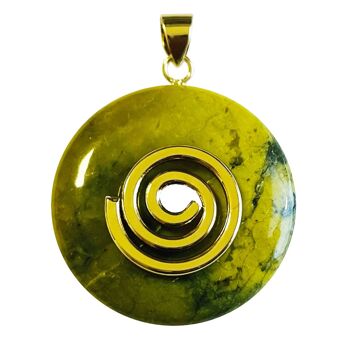 Pendentif Serpentine - PI chinois ou Donut 30mm 2