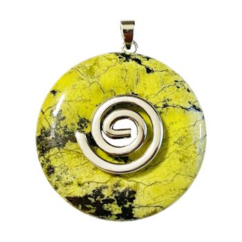 Pendentif Serpentine - PI chinois ou Donut 40mm 1