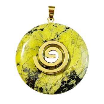 Pendentif Serpentine - PI chinois ou Donut 40mm 2