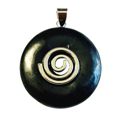 Shungite Pendant - Chinese PI or Donut 30mm