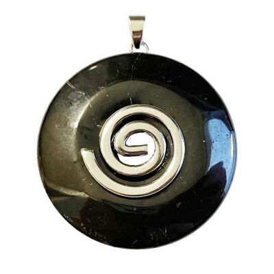 Shungite Pendant - Chinese PI or Donut 40mm