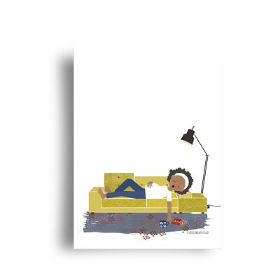 carte postale - serie bellycards - 'poldersofa'