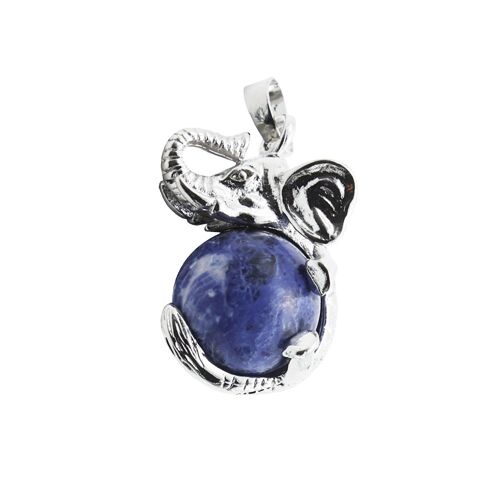 Pendentif Sodalite - Éléphant