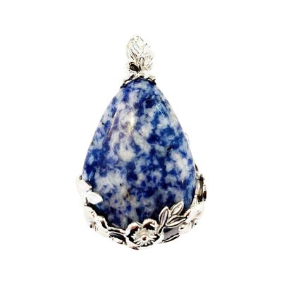 Sodalite pendant - Flowery drop