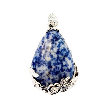 Pendentif Sodalite - Goutte fleurie 1