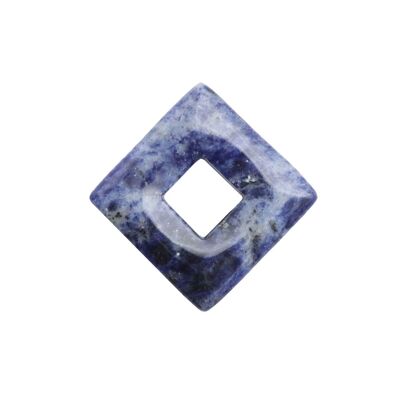 Ciondolo in sodalite - PI cinese o piccola ciambella quadrata