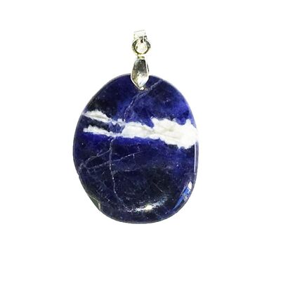 Pendentif Sodalite - Pierre plate