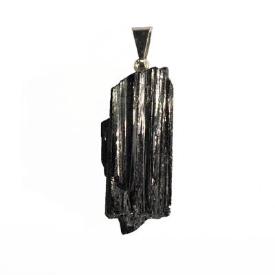 Black Tourmaline pendant - Raw stone
