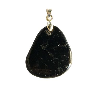 Pendentif Tourmaline noire - Pierre plate