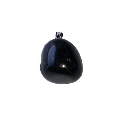 Black Tourmaline Pendant - Rolled Stone