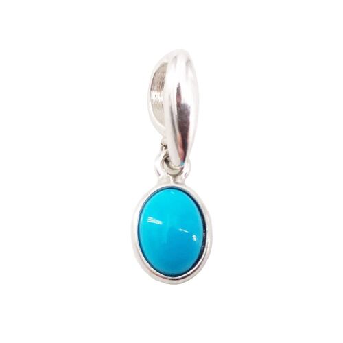 Pendentif Turquoise "Camille" - Ovale - Argent 925