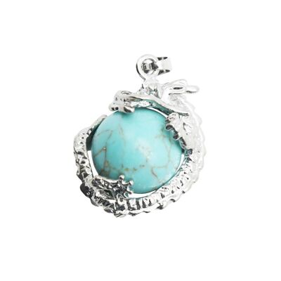 Stabilized Turquoise Pendant - Dragon