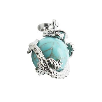 Pendentif Turquoise stabilisée - Dragon 2