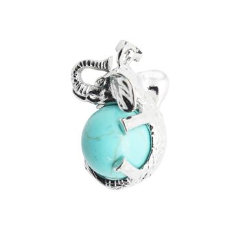 Pendentif Turquoise stabilisée - Éléphant 2