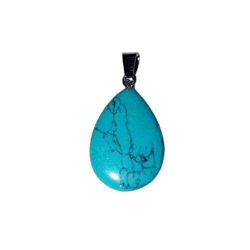 Pendentif Turquoise stabilisée - Goutte