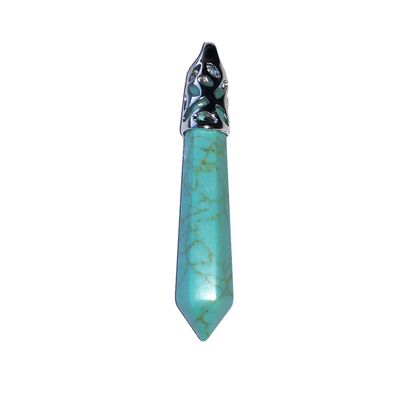 Pendentif Turquoise stabilisée - Pointe longue