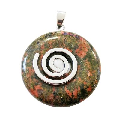 Pendentif Unakite - PI Chinois ou Donut 30mm