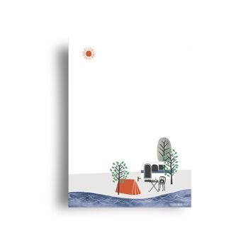 carte postale 'camping en mer' 1