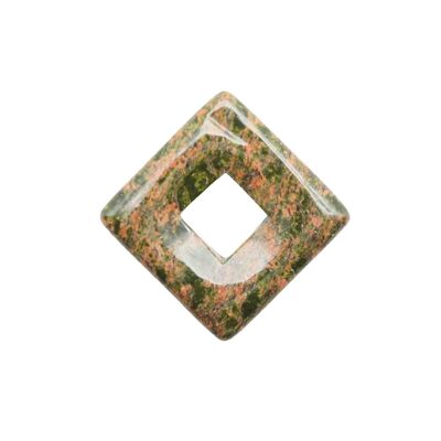 Unakite Pendant - Chinese PI or Small Square Donut