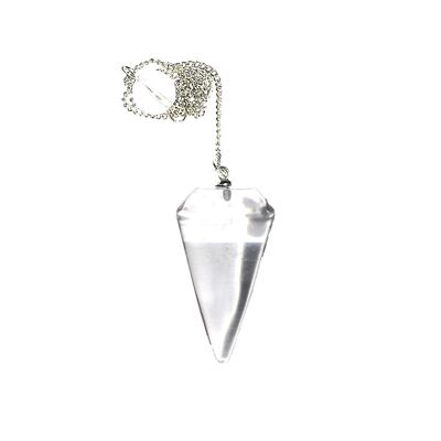 Rock Crystal Pendulum - Cone
