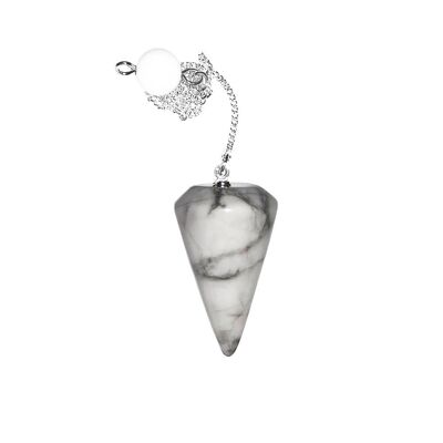 Howlite Pendulum - Cone