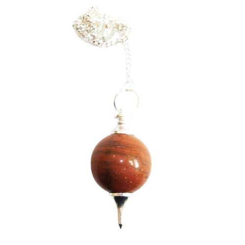 Pendule Jaspe rouge - Boule