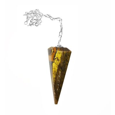 Tiger Eye Pendulum - Hexagonal