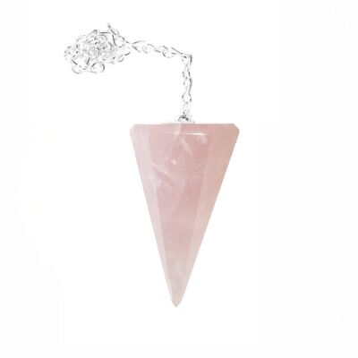 Pendolo al quarzo rosa - esagonale