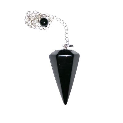 Pendule Tourmaline noire - Hexagonal