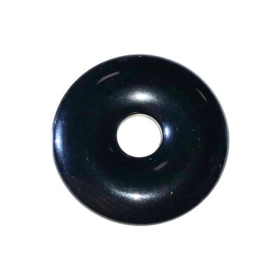 Chinesischer PI oder Donut Schwarzer Achat - 30 mm