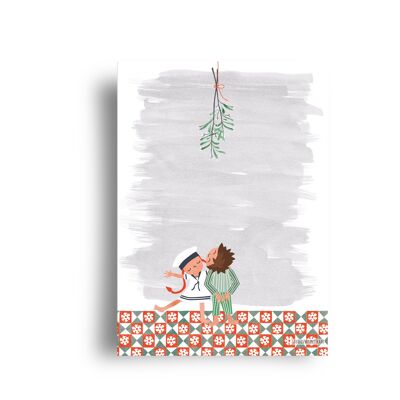 postcard 'mistletoe situation'
