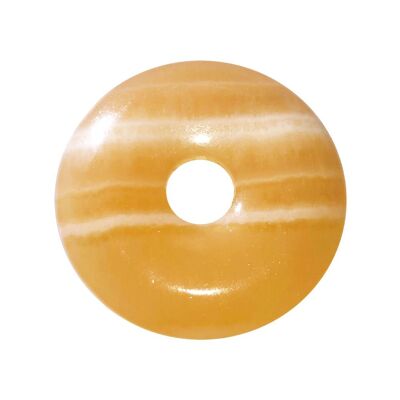 Chinesischer PI- oder Orangen-Kalzit-Donut - 40 mm