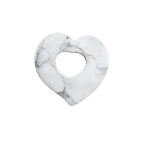 PI Chinois ou Donut Howlite - Coeur