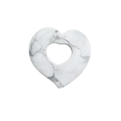 PI cinese o ciambella Howlite - Cuore