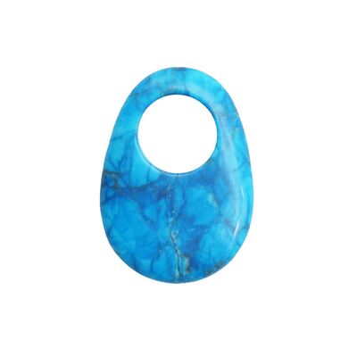 Chinesischer PI oder blauer Howlith Donut - Oval