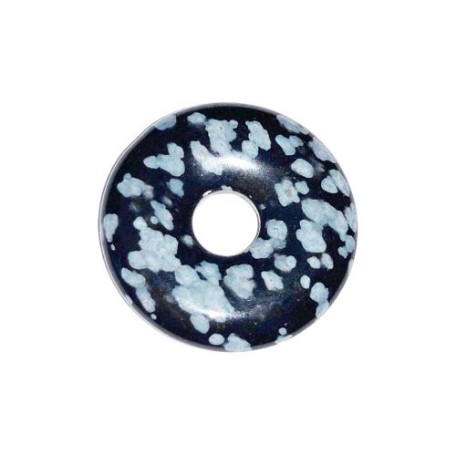 PI Chinois ou Donut Obsidienne neige - 20mm