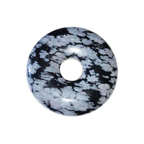 PI Chinois ou Donut Obsidienne neige - 30mm