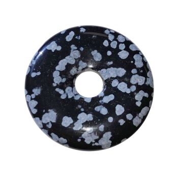 PI Chinois ou Donut Obsidienne neige - 40mm 2