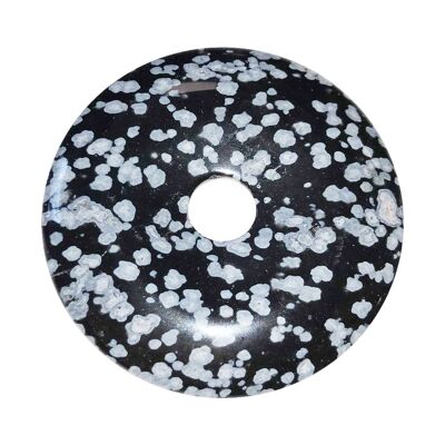 Chinese PI or Snow Obsidian Donut - 50mm