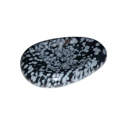 Black obsidian thumb stone