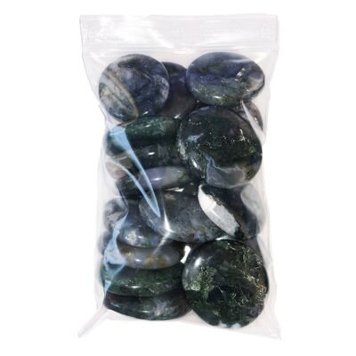 Black Agate flat stones - 1kg