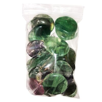 Piedras planas de fluorita verde - 1kg