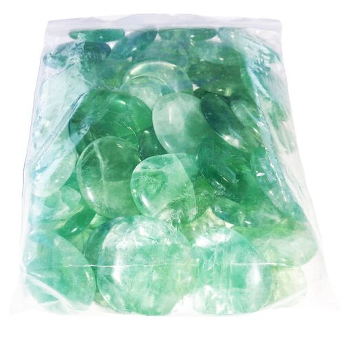 Pierres plates Fluorite verte - 250grs